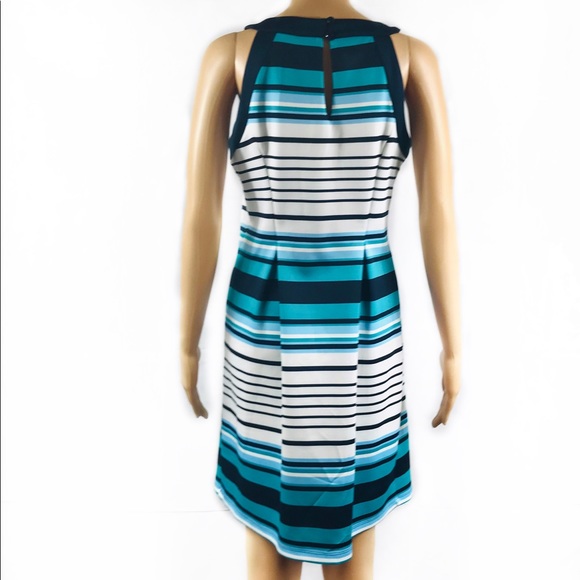 Enfocus Studio Blue and White Dress - Size 8 - Picture 3 of 8